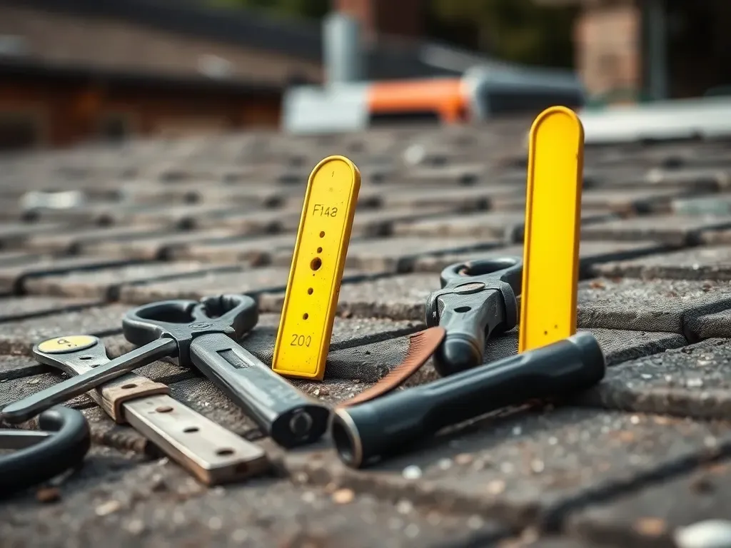 Tools and site markers used in detached garages